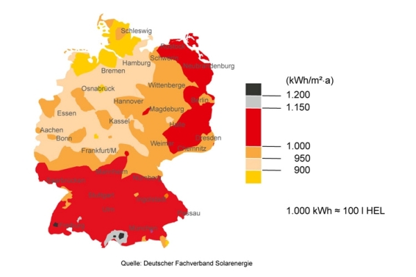 Solarenergiepotienzial in Deutschland